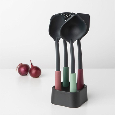 Set veglash kuzhine Brabantia Tasty+ 123184, 4 pjesë, najlon rezistent ndaj nxehtësisë, gri
