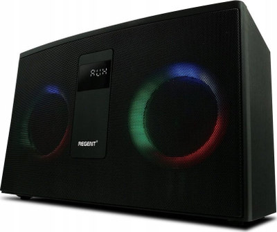 Kuti zanore Bluetooth Gonik Regent Power Audio 300BT, RGB, FM USB AUX, e zezë