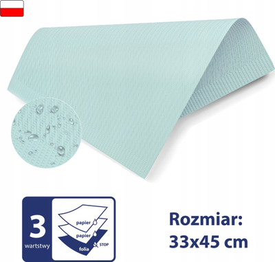 Napkins dentare Menodent, 500 copë, 33 x 45 cm, blu e çelët