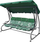 Luhatëse kopshti Garden Swing 8078, 2 veta, tekstilene, jeshile me flutura