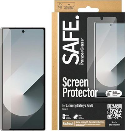 Xham mbrojtës SAFE by PanzerGlass Classic Fit për Samsung Galaxy Z Fold6, i fortë ndaj gërvishtjeve, transparent