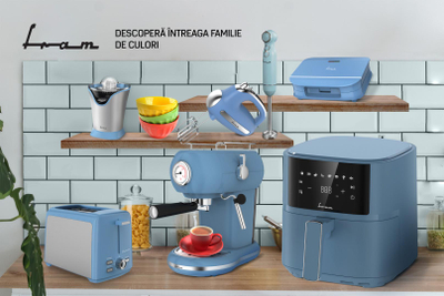 Toster sanduiçësh FRAM FSM-700BL, 700W, pllakë jo ngjitëse, blu