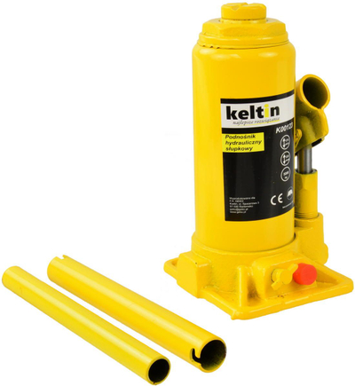 Хидрауличен крик Bottle Jack 12T, капацитет 12 ton, висина 205-390mm, жолт