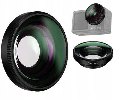 Konvertues lente JJC Fov Boost, 182°, për DJI Osmo Action 5 Pro dhe 4, i zi