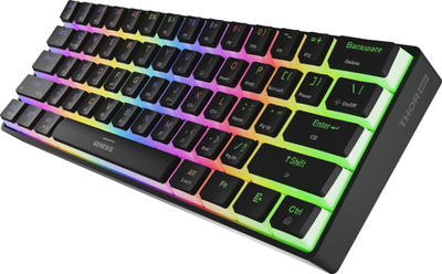 Tastierë gaming pa tela Genesis Thor 660 G2, mekanike 60%, Bluetooth, RGB, e zezë
