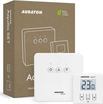 Termostat wireless Auraton Aquila Daily Set, programim ditor, funksion FrostGuard, i bardhë