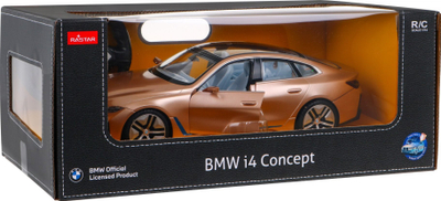 Makina me telekomandë Rastar BMW i4 Concept 98300, shkallë 1:14, me dyer që hapen, ngjyrë bronzi metalike