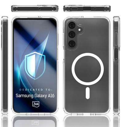 Mbulesë mbrojtëse 3MK Armor MagCase për Samsung Galaxy A16 4G 5G, MagSafe, transparente
