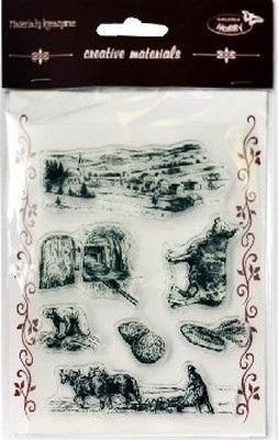 Set stampash silikoni Hobby Gallery Stamps Farm, me figura ferme, transparent