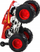 Makinë lodër off-road Lean Toys Alloy, rrota të mëdha gome, me fërkim, e kuqe