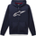 Bluzë me kapuç Alpinestars Ageless II Fleece, përzierje pambuk poliester, me zinxhir, navy blue me të bardhë, X-Large