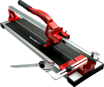 Makineri prerëse pllakash Specialist+, 600 mm, bazë alumini, e kuqe