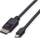 Kabllo DisplayPort ROLINE GREEN, DP në Mini DP, 5m, e zezë