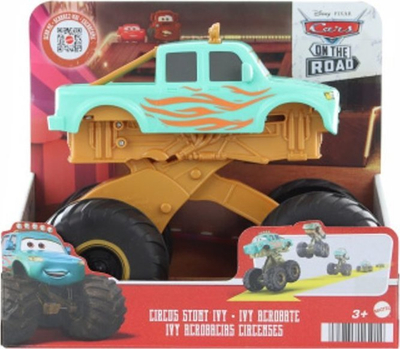 Lodër kamion monster Mattel Disney Pixar Cars Ivy, Circus Stunt, për kalamaj 3+, ngjyrë turkeze