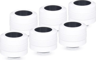 Lidhëse ujëftohëse Alphacool Eiszapfen PRO G1/4, për tuba 16mm, set 6 copë, të bardha
