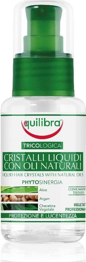 Serum për flokët Equilibra Cristalli Liquidi, me vajra natyralë, 50 ml, transparent