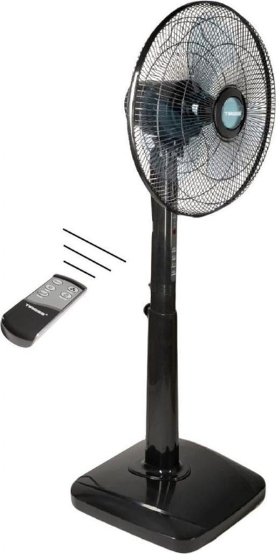 Ventilator ne kembe Tiross, me telekomande, me kohematës, i bardhe