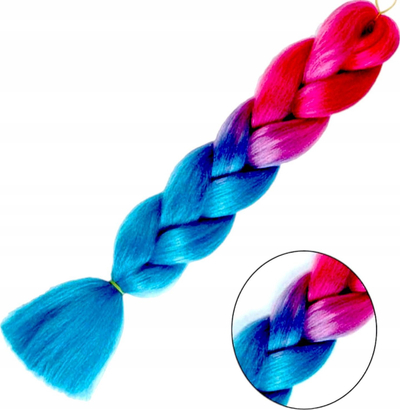 Flok sintetik për gërsheta Ombre Colorful MIX, 120cm, 100g, shumëngjyrësh