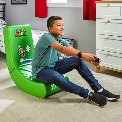 Karrige gaming X Rocker Super Mario Luigi, e gjelbër