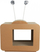 Gërvishtëse për mace Koopman si TV, 40 x 32.5 x 19 cm, karton, blu