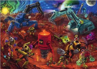 Puzzle Ravensburger Spacia Construction Site, 60 copa, për kalamaj