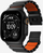 Rrip për Apple Watch Stratos Band 49mm, titan i zi, Ultra Orange