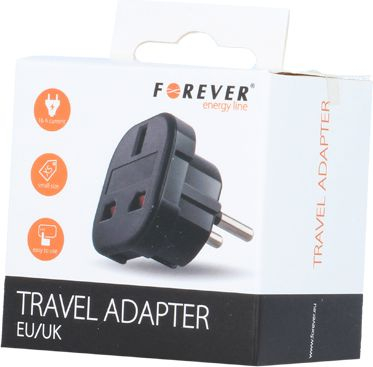 Adapter prizë angleze në prizë EU, UK në EU, i bardhë