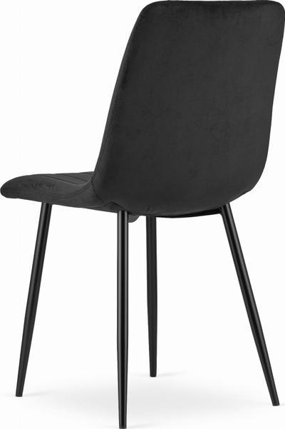 Стол MUF ART Simple Upholstered Velvet, кадифе, метал, црна
