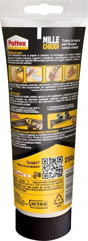 Ngjitës xhel kontakti Pattex 9H PKB25, tub 250 g, transparent