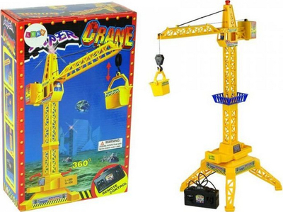 Vinç me telekomandë LEANToys Crane, 60cm, i verdhë