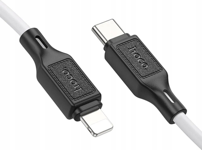 Kabllo kariku Hoco PD, USB C në Lightning, 1m, e bardhë