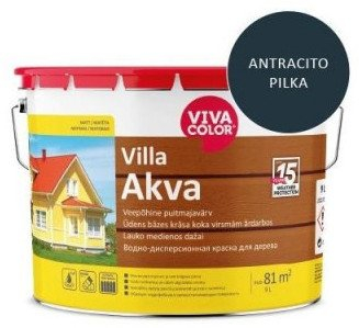 Bojë fasade Vivacolor Villa Akva, 9L, gri antracit