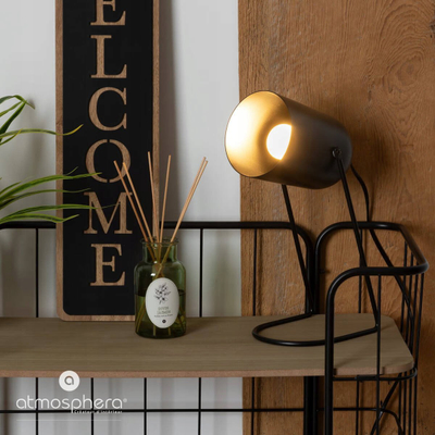 Lampë tavoline Atmosphera Black Faro, çelik, 30cm, e zezë