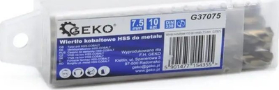 Set stërvitëse për metal HSS, 7.5mm, set 10 copë