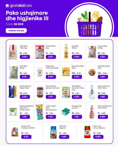 Pako ushqimore dhe higjienike III