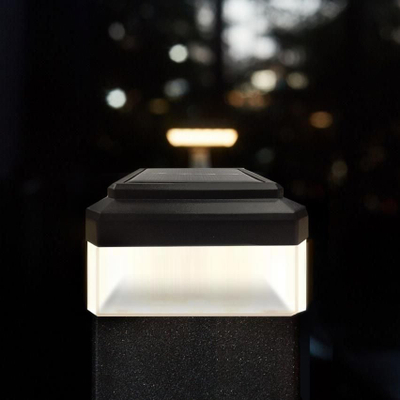 Lampë solare LED GreenBlue GB127, për majë shtylle 80x80, për kopësht, e zezë