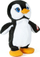 Lodër pelushi Dante Penguin, përsëritëse zëri, me bateri, bardh e zi
