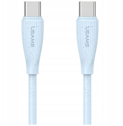 Кабел USB Usams Green Series SJ716, USB-C во USB-C, 60W, 1m, сина