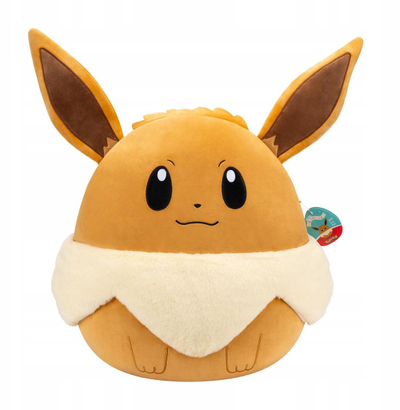 Плишана играчка Squishmallows Pokemon Eevee, 20\", џамбо, кафеава