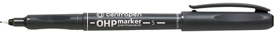 Marker permanent Centropen OHP 2634, majë 0.3 mm, i zi