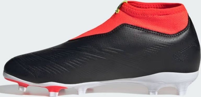 Këpucë futbolli për kalama Adidas Predator League LL FG, pa lidhëse, për fushë natyrale, të zeza me të kuqe
