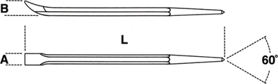 Levë BETA Crow Bar, 400mm, diametër 23mm