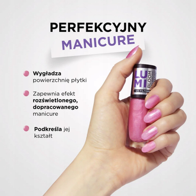 Llakk xheli për thonj Eveline Lumi Bloom 01, ndriçues, 8ml, blu pastel