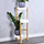 Stendë lulesh Kesper Flower Stand, 70x34x28 cm, bambu dhe plastikë, kafe
