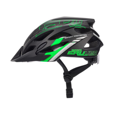 Helmet çiklizmi Meteor për në mal dhe në rrugë, e rregullueshme, e zezë me jeshile