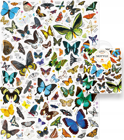 Puzzle CzuCzu Puzzlelove Butterflies, 1000 pjesë, flutura shumëngjyrëshe