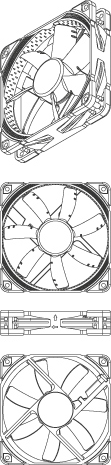 Ftohës Noctua NF-S12A ULN, 120 mm
