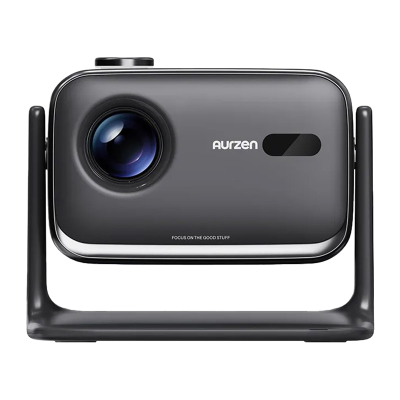Projektor smart AURZEN Boom Mini, Full HD 1080p, Google TV, gri i errët