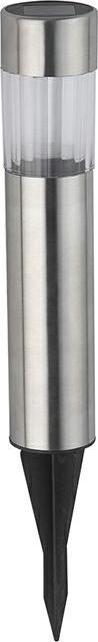 Lampë diellore kopshti Volteno VO2212, inox, IP44, ngjyrë argjendi