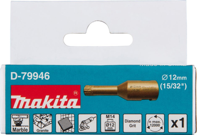 Frese diamant Makita D-79946, 12 mm, M14, gri